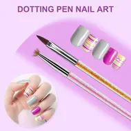 ​Pen 9pcs Double end  Nail Art Brush Design Tip Painting Drawing Carving Dotting Pen FlatFan Liner Acrylic Gel UV Polish Manicure Tools 319