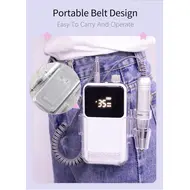 Professional Electric Nail Drill Machine 35000RPM Rechargeable Nail File Nails Accessories Gel Nail Polish Sander Low Noise - White 284