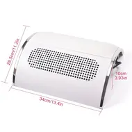 40W Strong Suction Nail Dust Collector  2 Hand Nail Vacuum Cleaner with 3 Fans for Pedicure, Manicure, and Nail Art Salon Tools 233