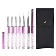 5/7/9/11/15/20mm Nail Art Liner Brushes Painting Flower French Stripes Line Grid UV Gel Pen Crystal Rhinestone Acrylic Tools 317