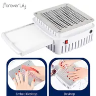 13W Nail Vacuum Extractor Built-in Desktop Nail Dust Collector, 12V Gel Nails Manicure Vacuum Cleaner 245