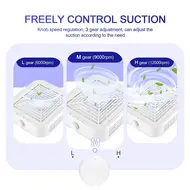 Turbine Brushless Nail Dust Remover Powerful Suction Nail Vacuum Cleaner Manicure Tool with Removable Filter Silent Dust Collector 252