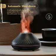 ​Flame Mist Humidifier Aromatherapy Essential Oil Diffuser with 7 Color Nightlight Silent Auto Off USB Humidifier for Home Office Bedroom Room 344