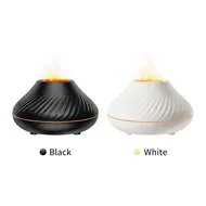 ​Flame Mist Humidifier Aromatherapy Essential Oil Diffuser with 7 Color Nightlight Silent Auto Off USB Humidifier for Home Office Bedroom Room 344