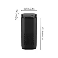 Home Bedroom Portable Car Negative Ion Air Purifier with Atmosphere Light Touch Control Type-C Power Supply Small Travel Office Living Room Air Purifier - White 334