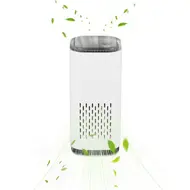 Home Bedroom Portable Car Negative Ion Air Purifier with Atmosphere Light Touch Control Type-C Power Supply Small Travel Office Living Room Air Purifier - White 334