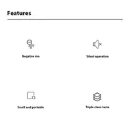 Home Bedroom Portable Car Negative Ion Air Purifier with Atmosphere Light Touch Control Type-C Power Supply Small Travel Office Living Room Air Purifier - White 334