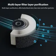 Home Bedroom Portable Car Negative Ion Air Purifier with Atmosphere Light Touch Control Type-C Power Supply Small Travel Office Living Room Air Purifier - White 334