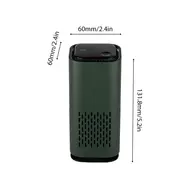 Home Bedroom Portable Car Negative Ion Air Purifier with Atmosphere Light Touch Control Type-C Power Supply Small Travel Office Living Room Air Purifier - White 334
