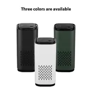 Home Bedroom Portable Car Negative Ion Air Purifier with Atmosphere Light Touch Control Type-C Power Supply Small Travel Office Living Room Air Purifier - White 334