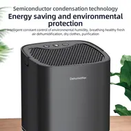 Home Dehumidifier 34 OZ Water Tank Portable Small Dehumidifier for Bedroom Bathroom Basement Silent with Auto Shut Off 7 Colours RGB LED Light 346