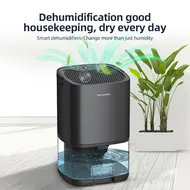 Home Dehumidifier 34 OZ Water Tank Portable Small Dehumidifier for Bedroom Bathroom Basement Silent with Auto Shut Off 7 Colours RGB LED Light 346