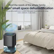 Home Dehumidifier 34 OZ Water Tank Portable Small Dehumidifier for Bedroom Bathroom Basement Silent with Auto Shut Off 7 Colours RGB LED Light 346