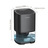 Home Dehumidifier 34 OZ Water Tank Portable Small Dehumidifier for Bedroom Bathroom Basement Silent with Auto Shut Off 7 Colours RGB LED Light 346