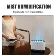 Portable Dynamic Desk Humidifier 900ml Aromatherapy Essential Oil Diffuser with 7 Color Lights for Bedroom Office Travel 342