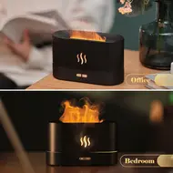 Simulation flame mist humidifier 2 brightness nightlight silent cool desktop USB humidifier 343