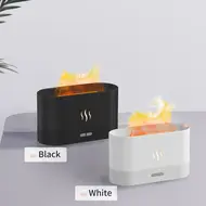 Simulation flame mist humidifier 2 brightness nightlight silent cool desktop USB humidifier 343