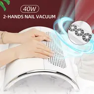 40W Strong Suction Nail Dust Collector  2 Hand Nail Vacuum Cleaner with 3 Fans for Pedicure, Manicure, and Nail Art Salon Tools 233