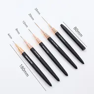 5pcs Professional Nail Art Liners Striping Brushes Tool Ultra-thin Line Detail Drawing Painting Brushes Manicure Pen Tools - 	Blue 325