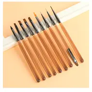 9PCS UV Gel Nail Brush Liner DIY Painting Pen Manicure Acrylic Drawing Brush for Nail Art Design Nails Tip Display Painting Tool 318