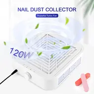 Turbine Brushless Nail Dust Remover Powerful Suction Nail Vacuum Cleaner Manicure Tool with Removable Filter Silent Dust Collector 252