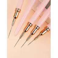 5 Sizes Nail Art Pens brushes Nail Art Tool Set for Long Lines Nail Drawing Pen for Home Use and Professional Nail Salon Design - White 307