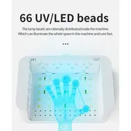 180W Foldable UV LED Nail Lamp for Nails Gel Polish 66 Beads 4 Timer Setting UV Drying Light Professional Curing Dryer Lamps 315