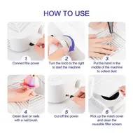Turbine Brushless Nail Dust Remover Powerful Suction Nail Vacuum Cleaner Manicure Tool with Removable Filter Silent Dust Collector 252