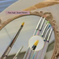 ​6 Sizes Nail Art Brush Transparent Nail Liner Brush Stripe Pattern Painting Brush Acrylic UV Gel Extension Drawing Carving Pen 311