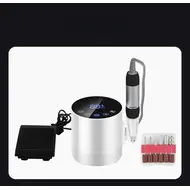 35000RPM Nail Drill Machine Foot Pedal Electric Nail Pedicure File Manicure Salon Polishing Milling Low Noise Armor Removal Tool - Red 278