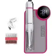 35000RPM Electric Nail Drill Machine Set Nail Files Drill Bits Gel Polish Remover Professional Portable Nail Polisher Equipment - Silver 276