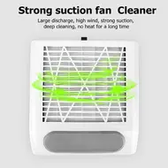 80W Nail Dust Collector Powerful Extractor with Adjustable Wind Speed, Professional Manicure Nail Aspirator for Salon Equipment - Silver 238