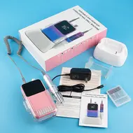 Professional Electric Nail Drill Machine 35000RPM Rechargeable Nail File Nails Accessories Gel Nail Polish Sander Low Noise - White 284