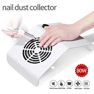 40W Nail Dust Collector Nail Dust Vacuum Cleaner with 2 Dust Collecting Bags, Suction Fan for Manicure Salon Tools - White 243