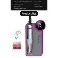 35000RPM Electric Nail Drill Machine Set Nail Files Drill Bits Gel Polish Remover Professional Portable Nail Polisher Equipment - Silver 276