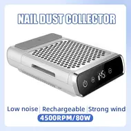 4500RPM Fan Speed LCD Touch Screen Rechargeable Nail Art Vacuum Cleaner with Hand Pads Nail Duster Nail Fan Nail Art Machine 257