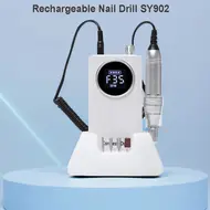 Electric Nail Drill Machine 35000 RPM Portable 4000 mAH Rechargeable Nail File Nails Accessories Gel Nail Polish Sander - White 280