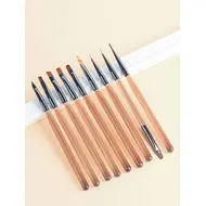 9PCS UV Gel Nail Brush Liner DIY Painting Pen Manicure Acrylic Drawing Brush for Nail Art Design Nails Tip Display Painting Tool 318