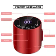 35000RPM Nail Drill Machine Foot Pedal Electric Nail Pedicure File Manicure Salon Polishing Milling Low Noise Armor Removal Tool - Red 278