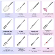 35000 RPM Professional Electric Nail Drill Set Rechargeable Nail File with Accessories Low Noise Gel Nail Polish Sander Nail Art Tools 296