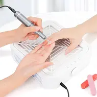 Turbine Brushless Nail Dust Remover Powerful Suction Nail Vacuum Cleaner Manicure Tool with Removable Filter Silent Dust Collector 252