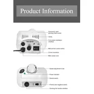 35000RPM Professional Nail Drilling Machine for Manicure Drill Tips Electric Nail Sander Pedicure File Polisher Equipment Tools - Gold 262