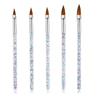 31Pcs Nail Art Brush Design Tip Painting Drawing Carving Dotting Pen FlatFan Liner Acrylic Gel UV Polish Manicure Tools - White 322