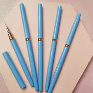 5pcs Professional Nail Art Liners Striping Brushes Tool Ultra-thin Line Detail Drawing Painting Brushes Manicure Pen Tools - 	Blue 29000325