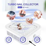 Turbine Brushless Nail Dust Remover Powerful Suction Nail Vacuum Cleaner Manicure Tool with Removable Filter Silent Dust Collector 252