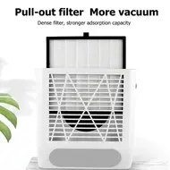 80W Nail Dust Collector Powerful Extractor with Adjustable Wind Speed, Professional Manicure Nail Aspirator for Salon Equipment - Silver 238