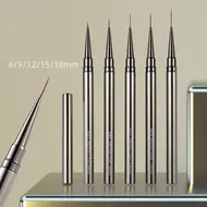 New 6/9/12/15/18mm Nail Liner Brush Set Drawing Line Stripe Painting Flower Pen Metal Handle Nail Brushes Nail Art Manicure Tool 310