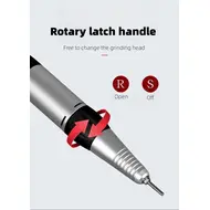 35000RPM Nail Drill Machine Foot Pedal Electric Nail Pedicure File Manicure Salon Polishing Milling Low Noise Armor Removal Tool - Red 278