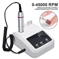 45000RPM Professional Nail Drilling Machine with Base Large LCD Screen Electric Manicure Polisher Nail Sander Salon Tool - White 270