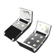 12LED Portable UV LED Nail Dryer Lamp for Nail Gel Polish Drying Folding Magnetic Attraction Smart Sensor Lamp UV Light for Nails - Pink 260